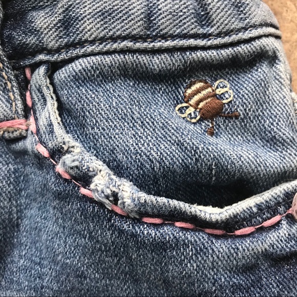 Vintage Gap Denim Jeans Embroidered with Flowers - Picture 3 of 7